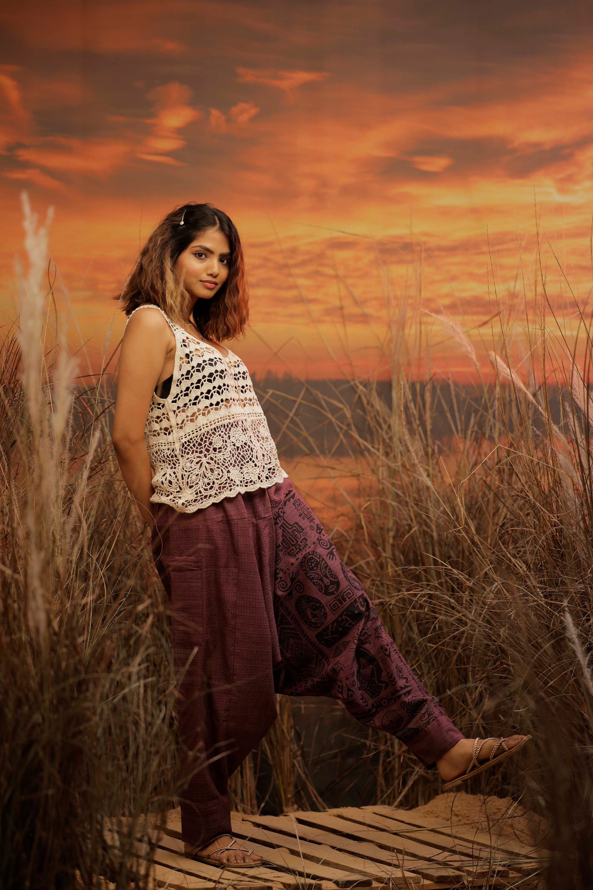 Purple harem pant india harem trousers standout hippie pants harem pants men harem pants women patiyala pant unisex yoga harem pant loose pant printed bohemian pant boho pant the veshti company harem pants