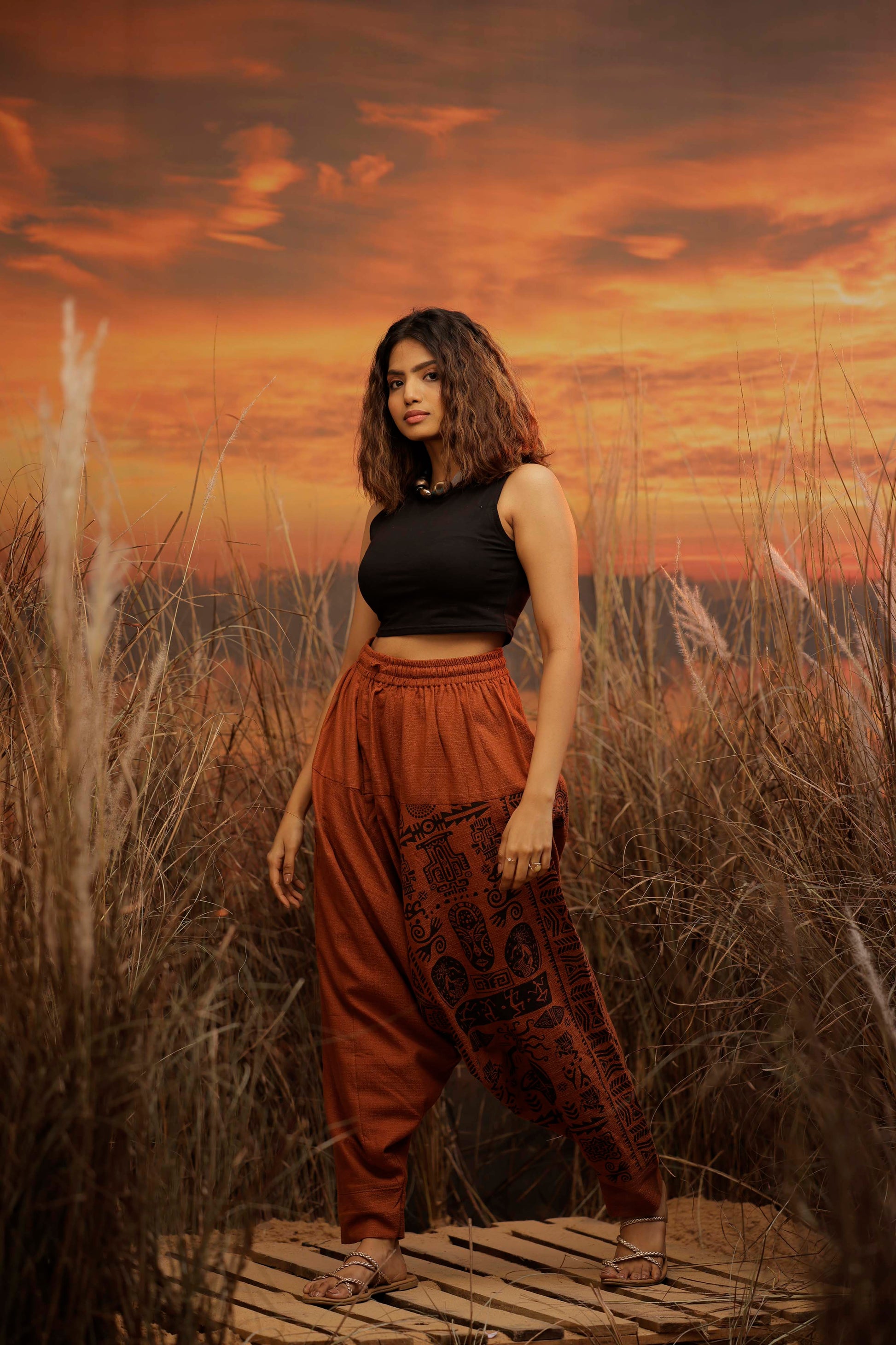 orange harem pant india harem trousers standout hippie pants harem pants men harem pants women patiyala pant unisex yoga harem pant loose pant printed bohemian pant boho the veshti company harem pant