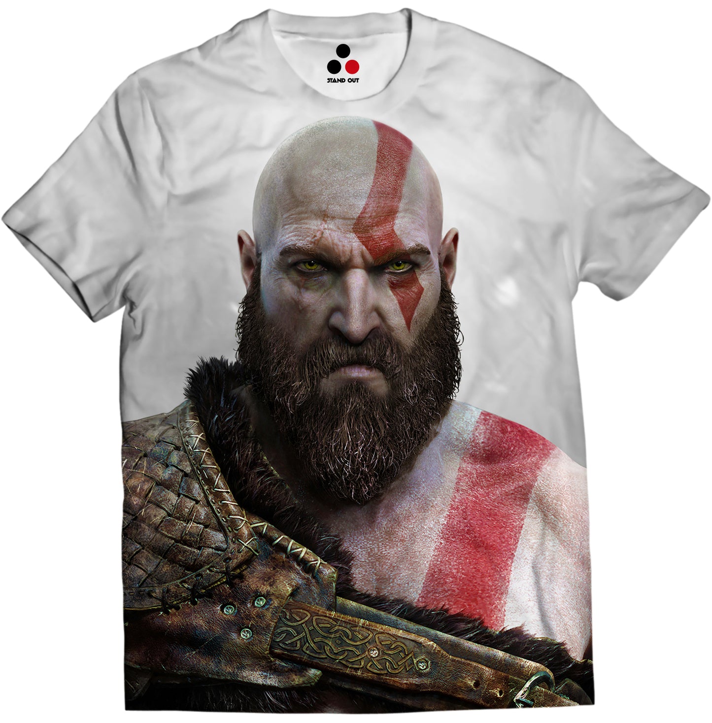 all over printed god of war tshirt kratos tshirt ps4 games tshirt pubg tshirt all over print standout tshirt india sony game tshirt cheap tshirt