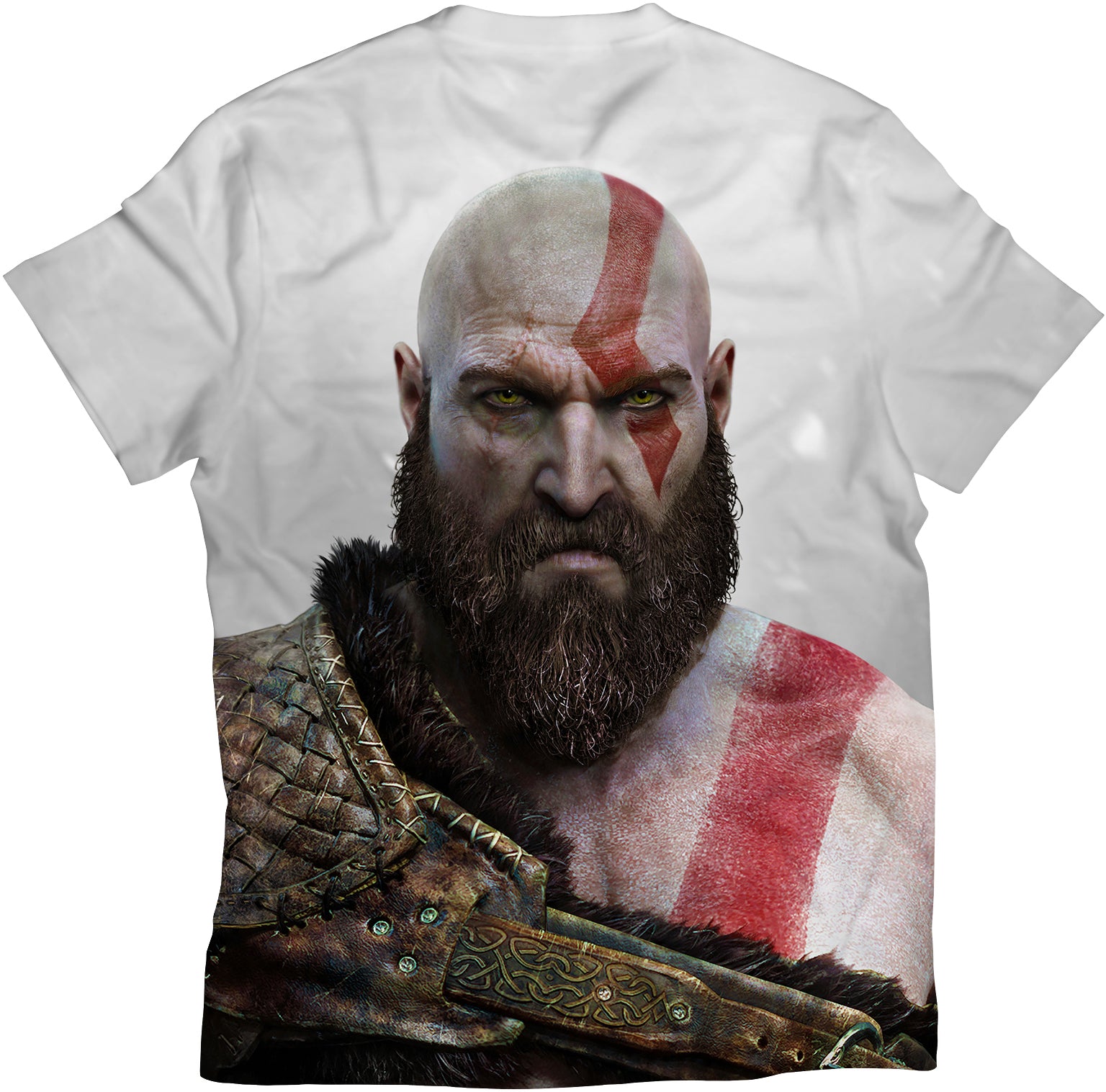 all over printed god of war tshirt kratos tshirt ps4 games tshirt pubg tshirt all over print standout tshirt india sony game tshirt cheap tshirt