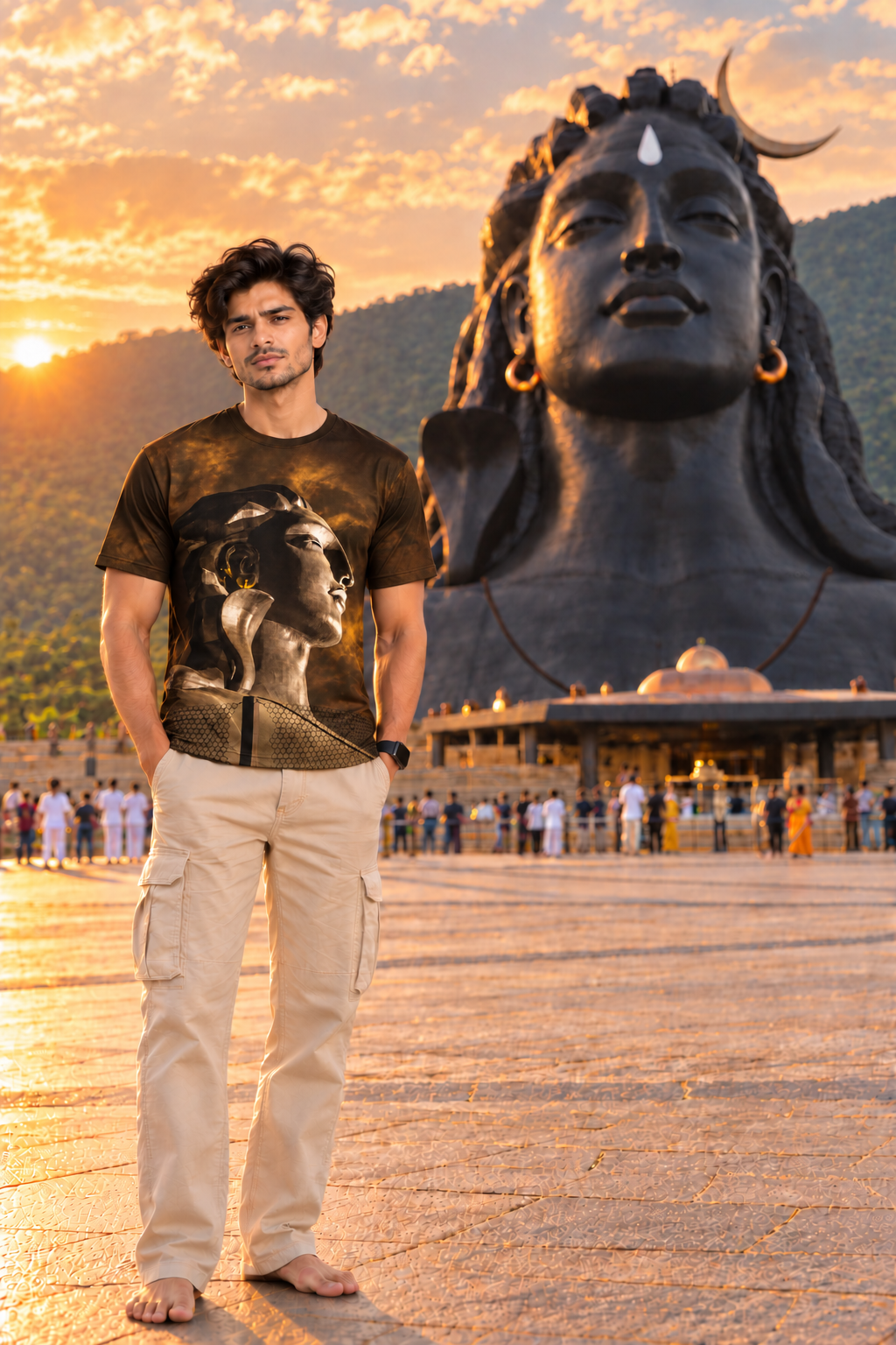 Brown Adiyogi T-shirt
