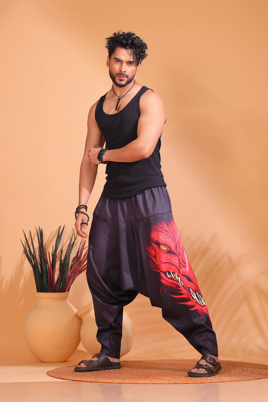 Big Face Dragon Unisex Harem Pant