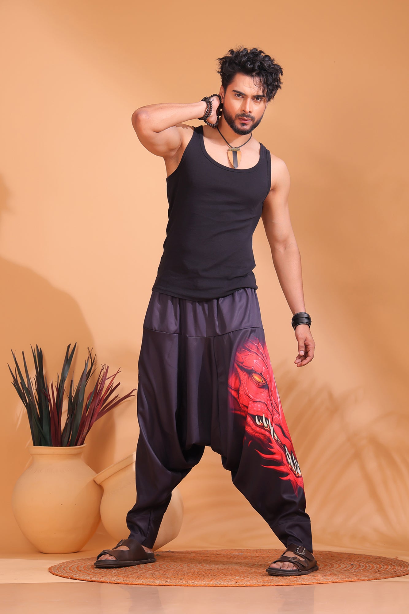 Big Face Dragon Unisex Harem Pant