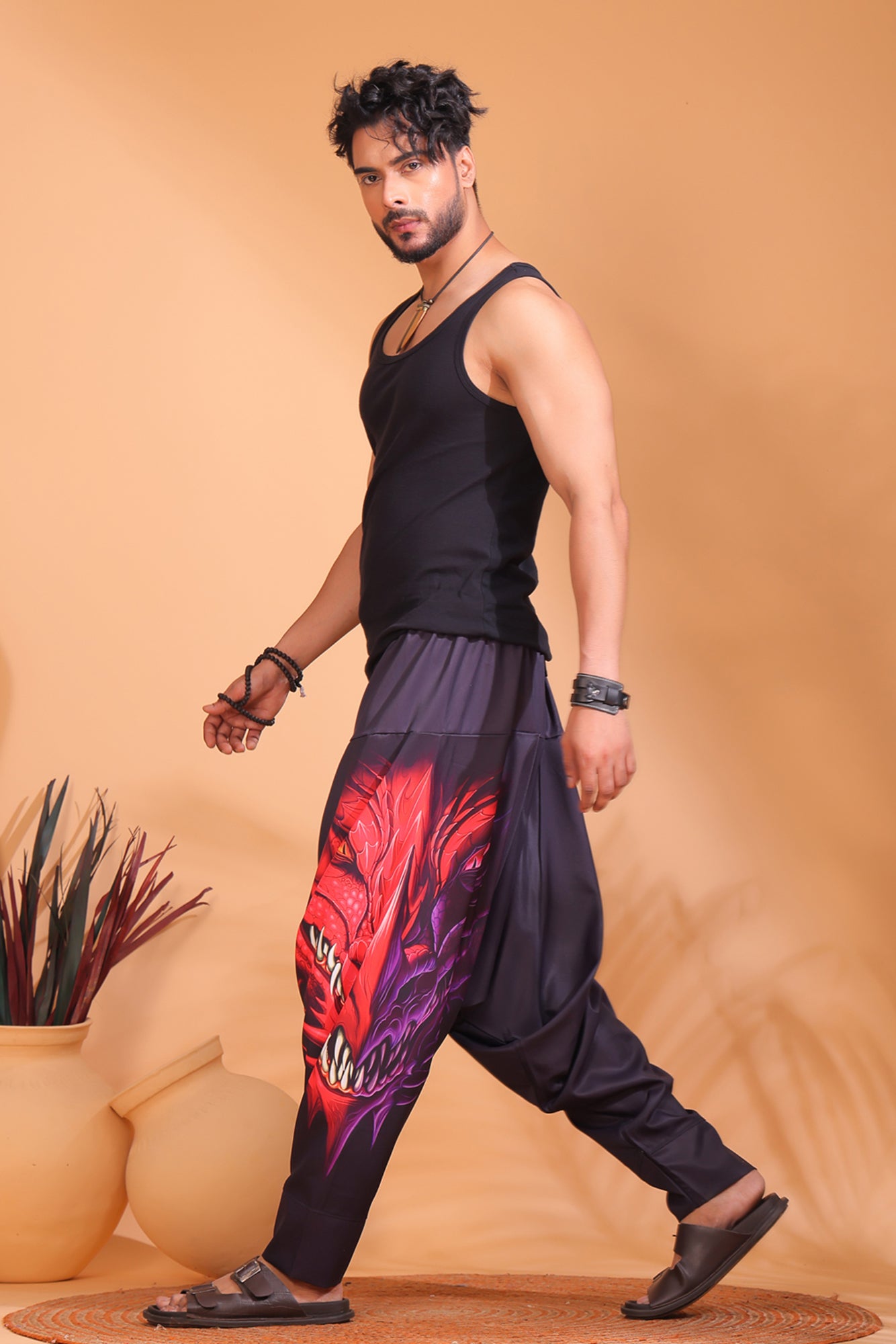 Big Face Dragon Unisex Harem Pant