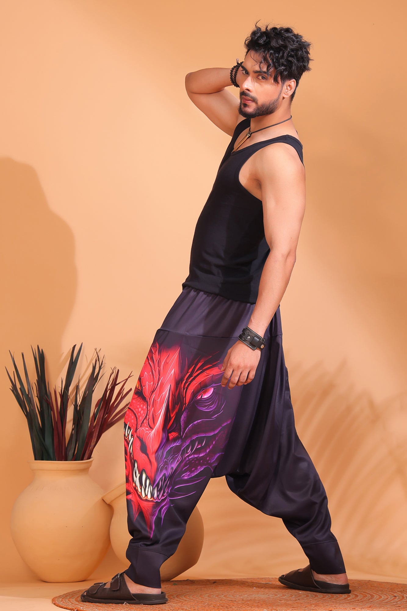 Big Face Dragon Unisex Harem Pant