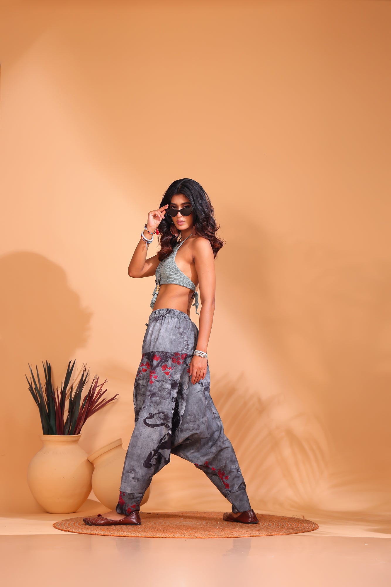 Water Color Tiger Unisex Harem Pant