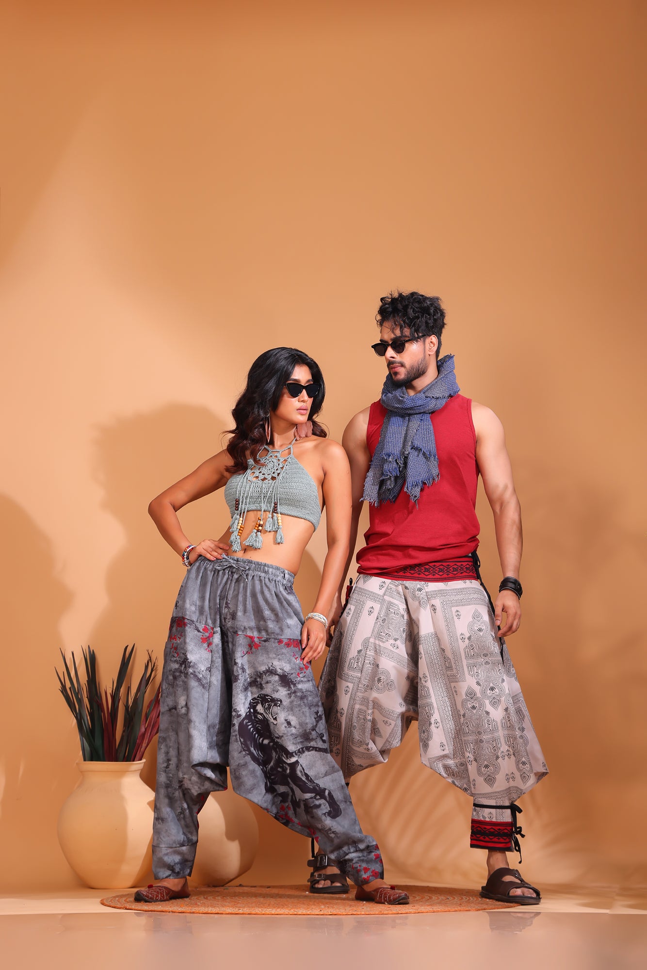 Grey Shadow Unisex Harem Pant