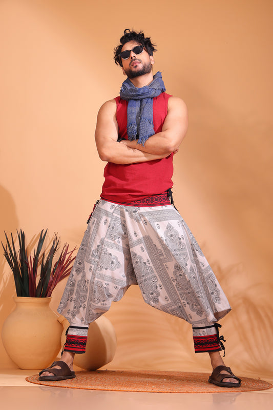 Grey Shadow Unisex Harem Pant