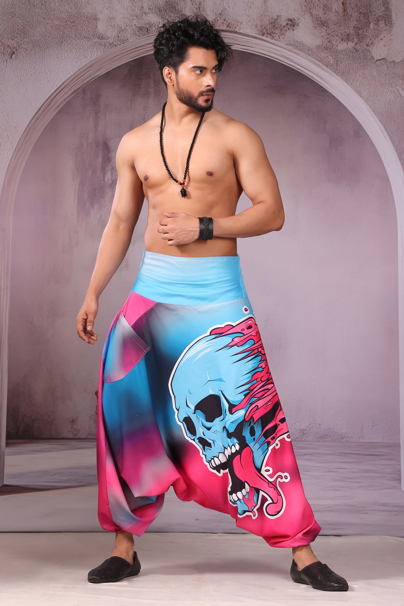 Blue Skull Unisex Harem Pant