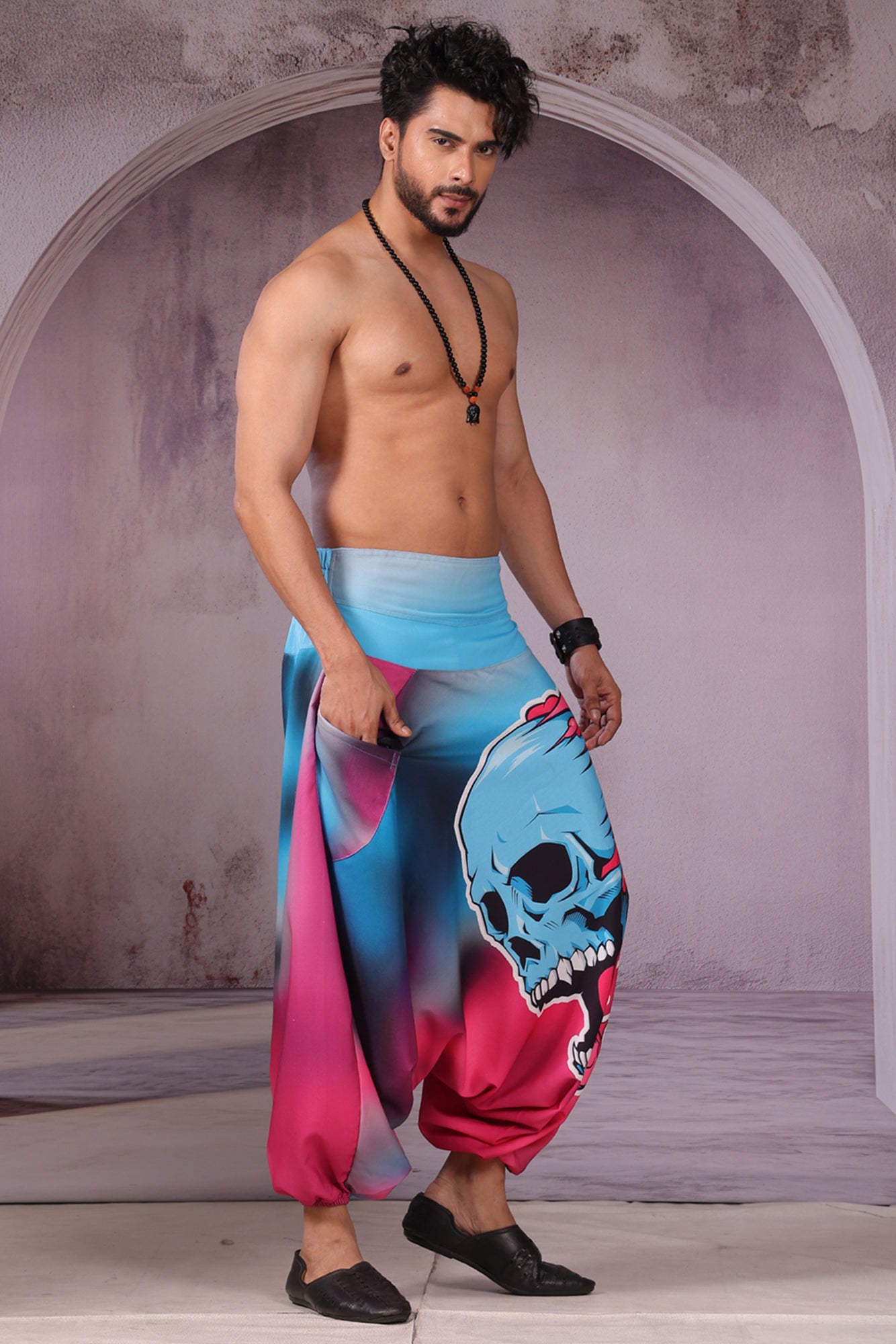 Blue Skull Unisex Harem Pant