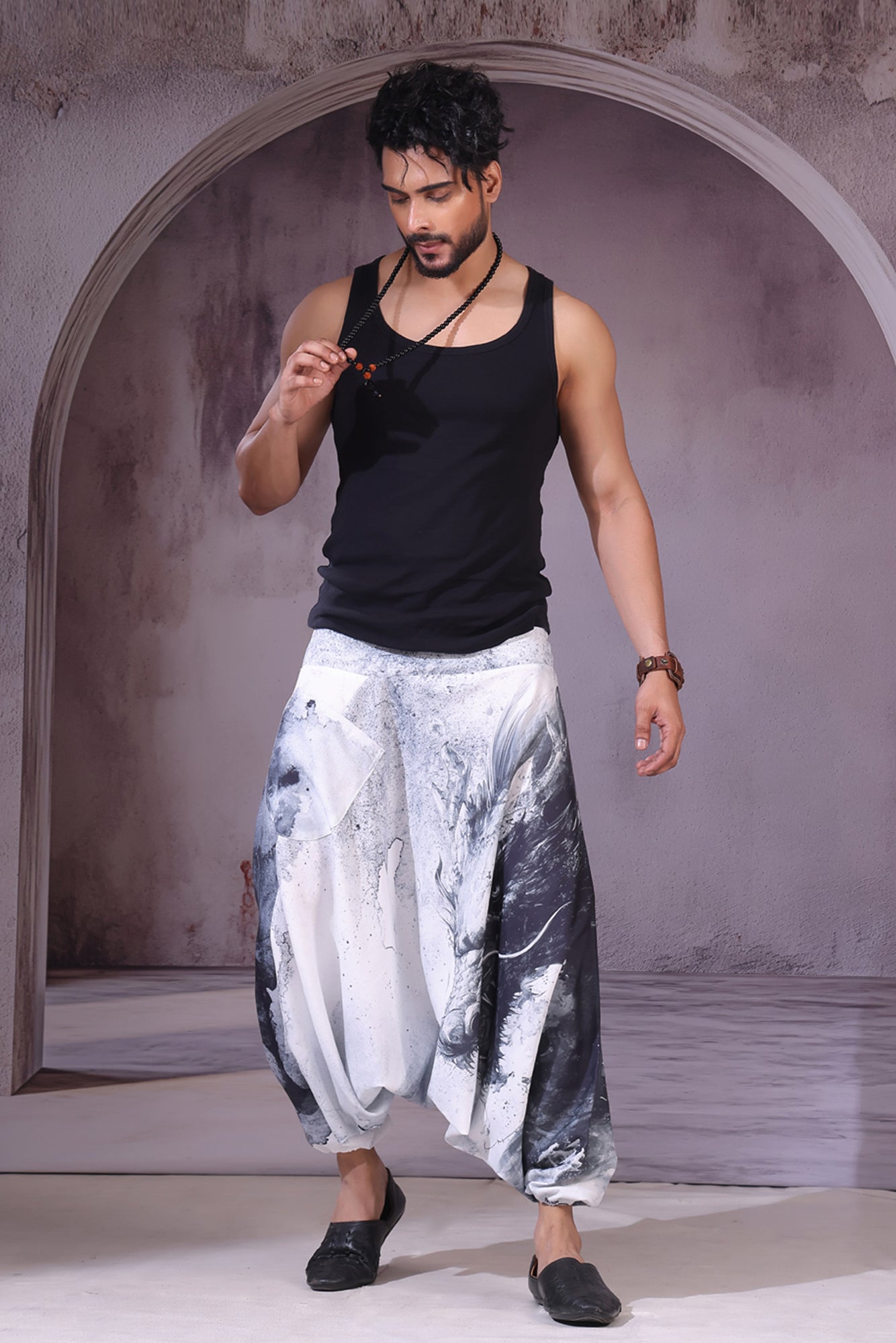 Water Color Dragon Unisex Harem Pant