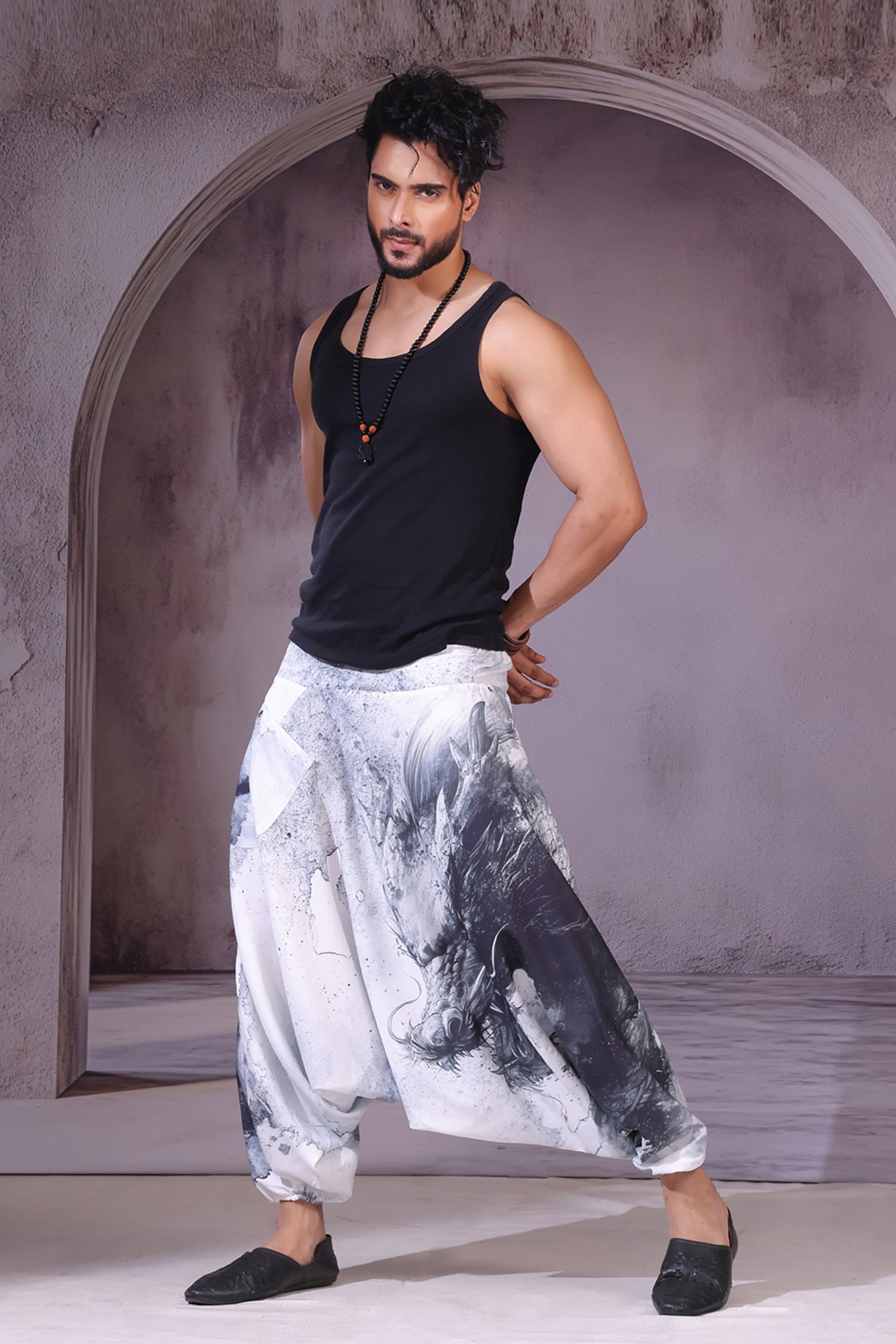 Water Color Dragon Unisex Harem Pant