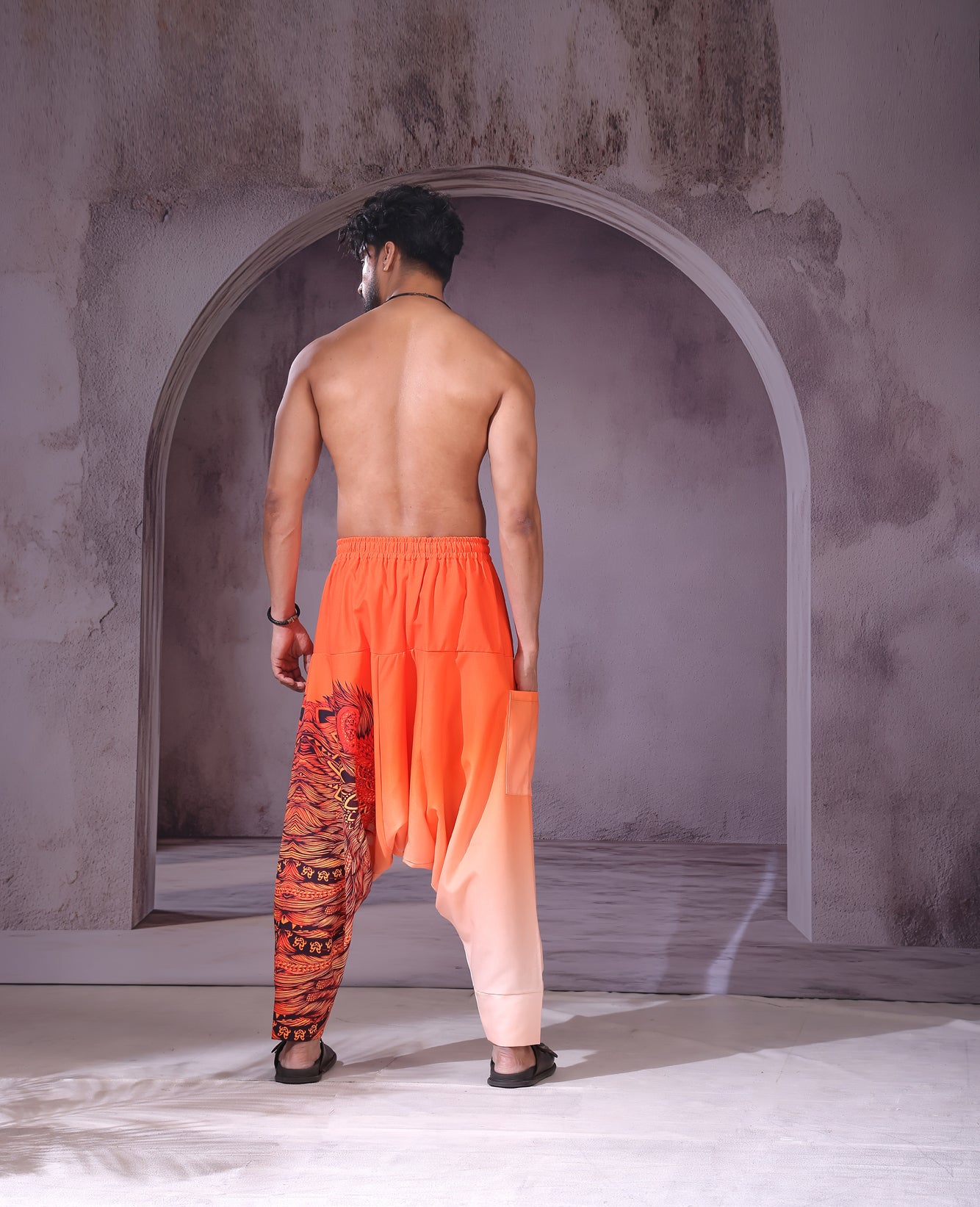 Orange Lion Unisex Harem Pant