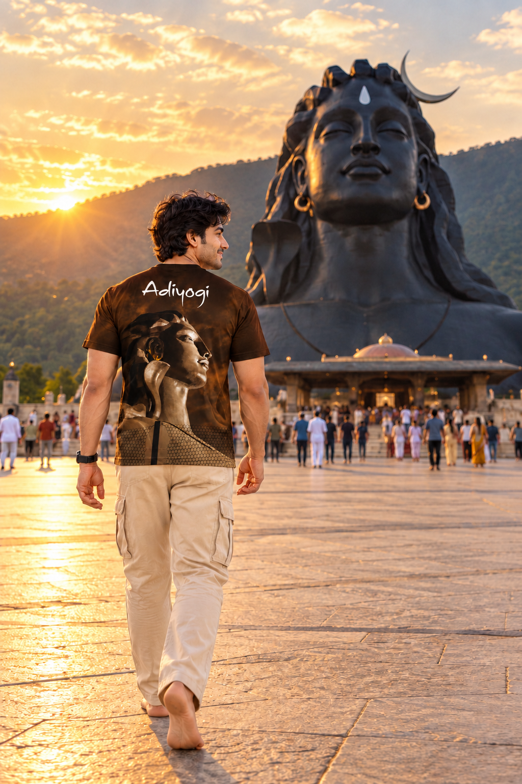 Brown Adiyogi T-shirt