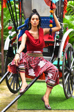 Load image into Gallery viewer, all over printed standout thai harem pant india the veshti company harem pants for men harem pants for women harem trousers hippie pants harem joggers bohemian boho pant adaddin pants harem
