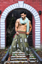 Load image into Gallery viewer, all over printed standout thai harem pant india the veshti company harem pants for men harem pants for women harem trousers hippie pants harem joggers bohemian boho pant adaddin pants harem
