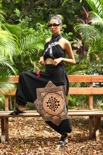 Load image into Gallery viewer, the veshti company harem pants for men wide leg standout thai harem pant india harem pants for women harem trousers hippie pants harem joggers bohemian boho pant adaddin pants enimane harem pants
