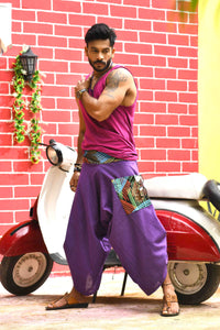 wide leg standout thai harem pant india the veshti company harem pants for men harem pants for women harem trousers hippie pants harem joggers bohemian boho pant adaddin pants enimane harem pants