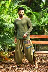wide leg standout thai harem pant india the veshti company harem pants for men harem pants for women harem trousers hippie pants harem joggers bohemian boho pant adaddin pants enimane harem pants