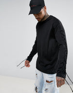 Load image into Gallery viewer, asos black t shirt Made for the modern man, these casuals are influenced by the latest music, technology, and social media trends lace asos street fashion urban wear urban clothing street clothing latest t shirt design modern clothing urban outfit stylish out fit trendy t shirts american style t shirts hiphop clothing standout tshirt 
