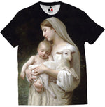 Load image into Gallery viewer, standout t shirt baby jesus t shirt jesus t shirts amazon jesus face shirt virgin mary t shirt catholic t shirts christian t shist marry had a little lamb christian t shirt religious t shirt christmas tshirt
