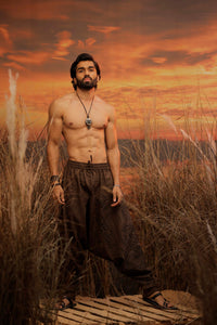 Brown harem pant india harem trousers standout hippie pants harem pants men harem pants women patiyala pant unisex yoga harem pant loose pant printed bohemian pant boho pant the veshti company harem pants