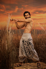 Load image into Gallery viewer, King of the Ocean  Shark harem pant the veshti company harem trousers standout hippie pants grey harem joggers harem pants women bohemian boho pant bombay trooper Hoppers For Men adaddin pants
