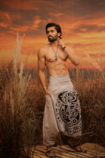 Load image into Gallery viewer, King of the Ocean  Shark harem pant the veshti company harem trousers standout hippie pants grey harem joggers harem pants women bohemian boho pant bombay trooper Hoppers For Men adaddin pants
