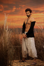 Load image into Gallery viewer, King of the Ocean Shark harem pant the veshti company harem trousers standout hippie pants grey harem joggers harem pants women bohemian boho pant bombay trooper Hoppers For Men adaddin pants
