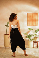 Load image into Gallery viewer, Lunar Rift harem pant the veshti company harem trousers standout hippie pants black harem joggers harem pants women bohemian boho pant bombay trooper Hoppers For Men adaddin pants
