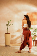 Load image into Gallery viewer, standout thai harem pant india the veshti company harem pants for men harem pants for women harem trousers hippie pants harem joggers bohemian boho pant adaddin pants enimane baggy yoga pant
