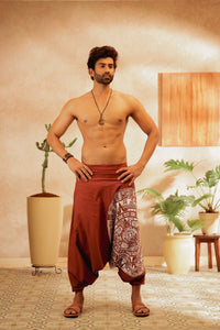 standout thai harem pant india the veshti company harem pants for men harem pants for women harem trousers hippie pants harem joggers bohemian boho pant adaddin pants enimane baggy yoga pant