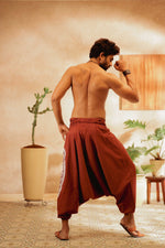 Load image into Gallery viewer, standout thai harem pant india the veshti company harem pants for men harem pants for women harem trousers hippie pants harem joggers bohemian boho pant adaddin pants enimane baggy yoga pant
