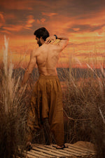 Load image into Gallery viewer, Mustard harem pant india harem trousers standout hippie pants harem pants men harem pants women patiyala pant unisex yoga harem pant loose pant printed bohemian pant boho pant the veshti company harem pants
