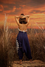 Load image into Gallery viewer, moari sun harem pant harem pants men harem pants women harem trousers standout hippie pants blue harem joggers bohemian boho pant bombay trooper Hoppers For Men adaddin pants harem jean
