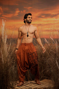 orange harem pant india harem trousers standout hippie pants harem pants men harem pants women patiyala pant unisex yoga harem pant loose pant printed bohemian pant boho the veshti company harem pant