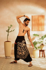 Load image into Gallery viewer, shark harem pant harem pants men harem pants women harem trousers standout hippie pants black harem joggers bohemian boho pant bombay trooper adaddin pants harem jeans
