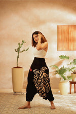 Load image into Gallery viewer, shark harem pant harem pants men harem pants women harem trousers standout hippie pants black harem joggers bohemian boho pant bombay trooper adaddin pants harem jeans
