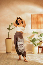 Load image into Gallery viewer, sri chakra harem pant harem pants men harem pants women harem trousers standout hippie pants grey harem joggers bohemian boho pant bombay trooper Hoppers For Men adaddin pants harem jeans
