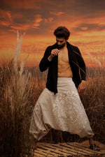 Load image into Gallery viewer, taurus bull harem pant the veshti company harem trousers standout hippie pants grey harem joggers harem pants women bohemian boho pant bombay trooper Hoppers For Men adaddin pants
